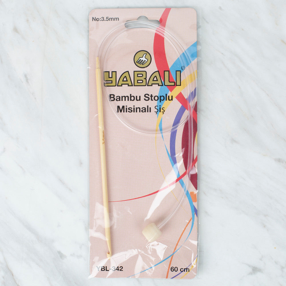 Yabalı Bambu (Bamboo) 3.5 mm 60 cm Flexible Tunisian/Afghan Crochet Hook - YB342