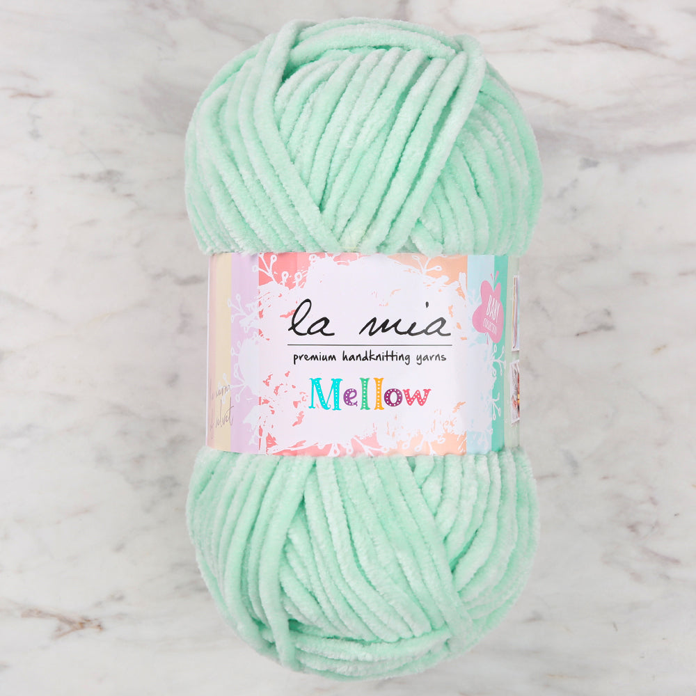 La Mia Mellow Chenille Yarn, Light Green - 903