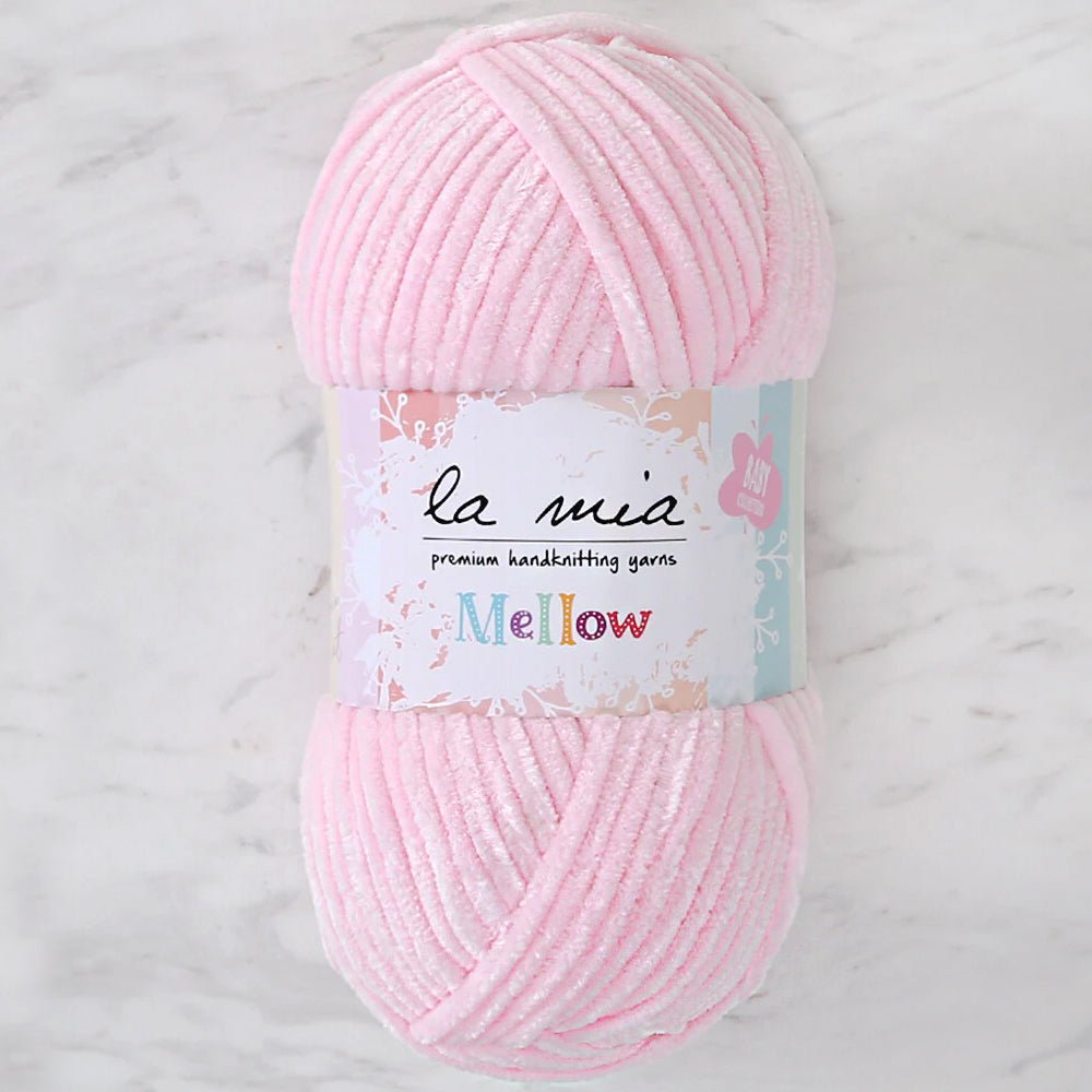 La Mia Mellow Chenille Yarn, Pink - 904