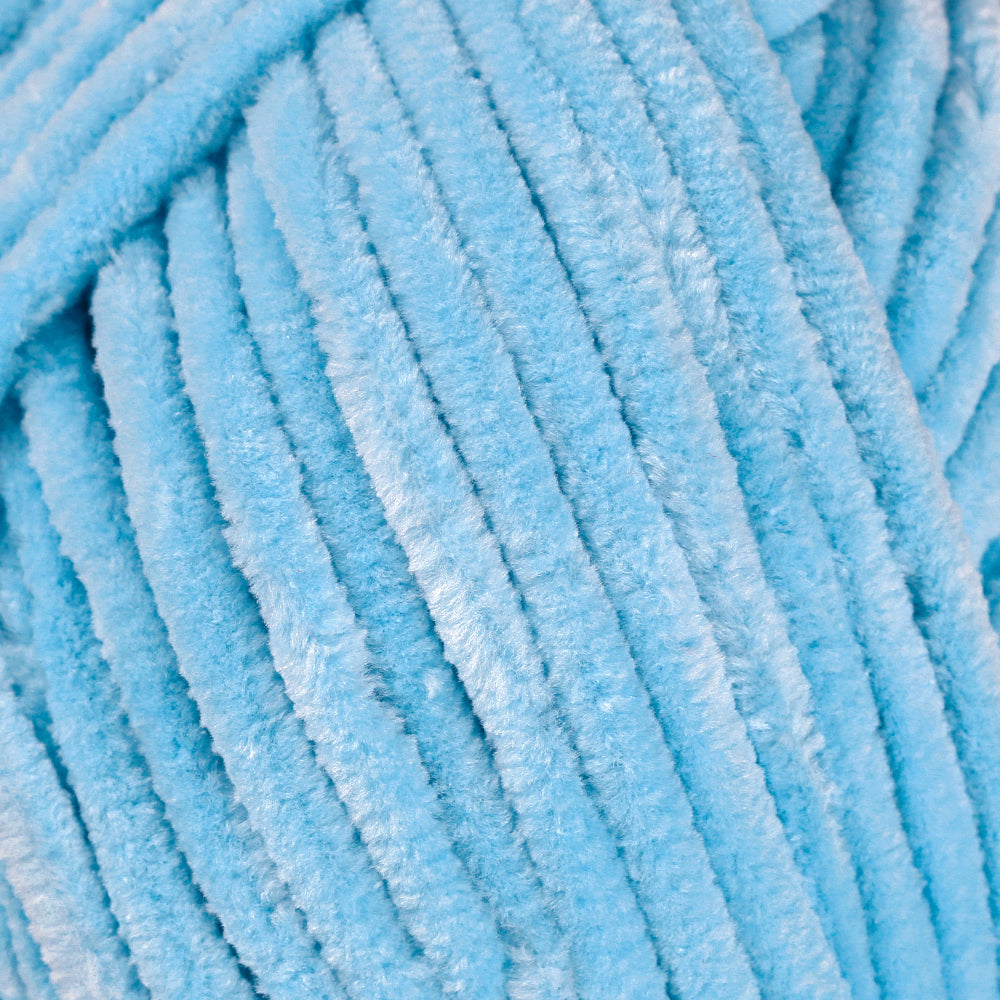 La Mia Mellow Chenille Yarn, Baby Blue - 907