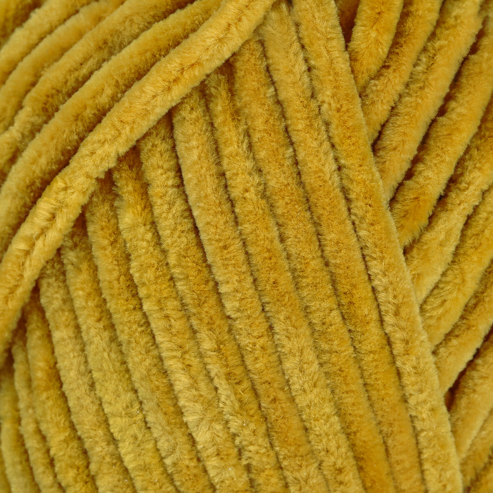 La Mia Mellow Chenille Yarn, Dark Yellow - 916