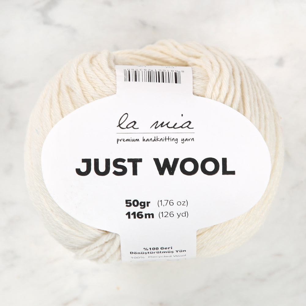La Mia Just Wool Yarn, Cream - LT018