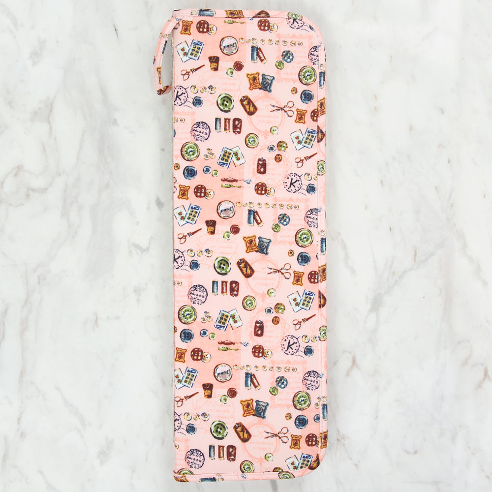 Nas Patterned Needle Bag - Salmon