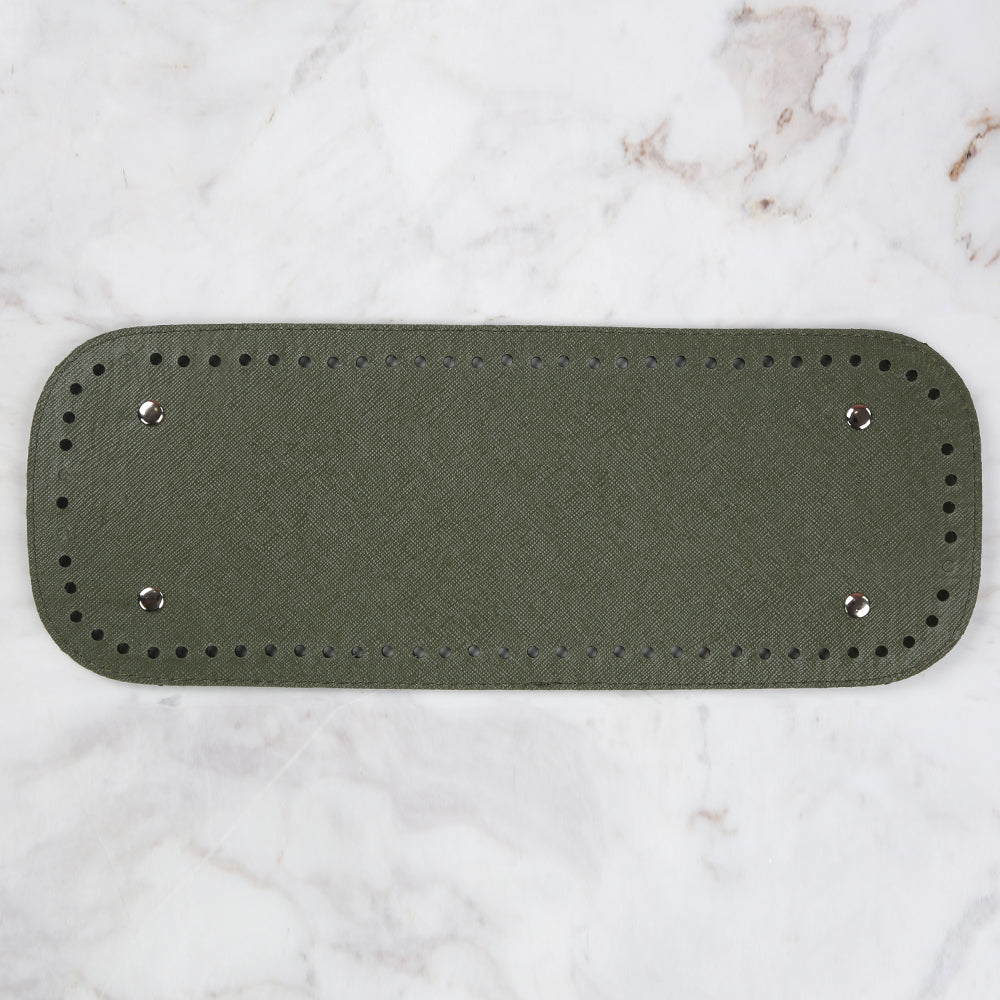 Nas Leather Bag Base 32.5 cm - Green