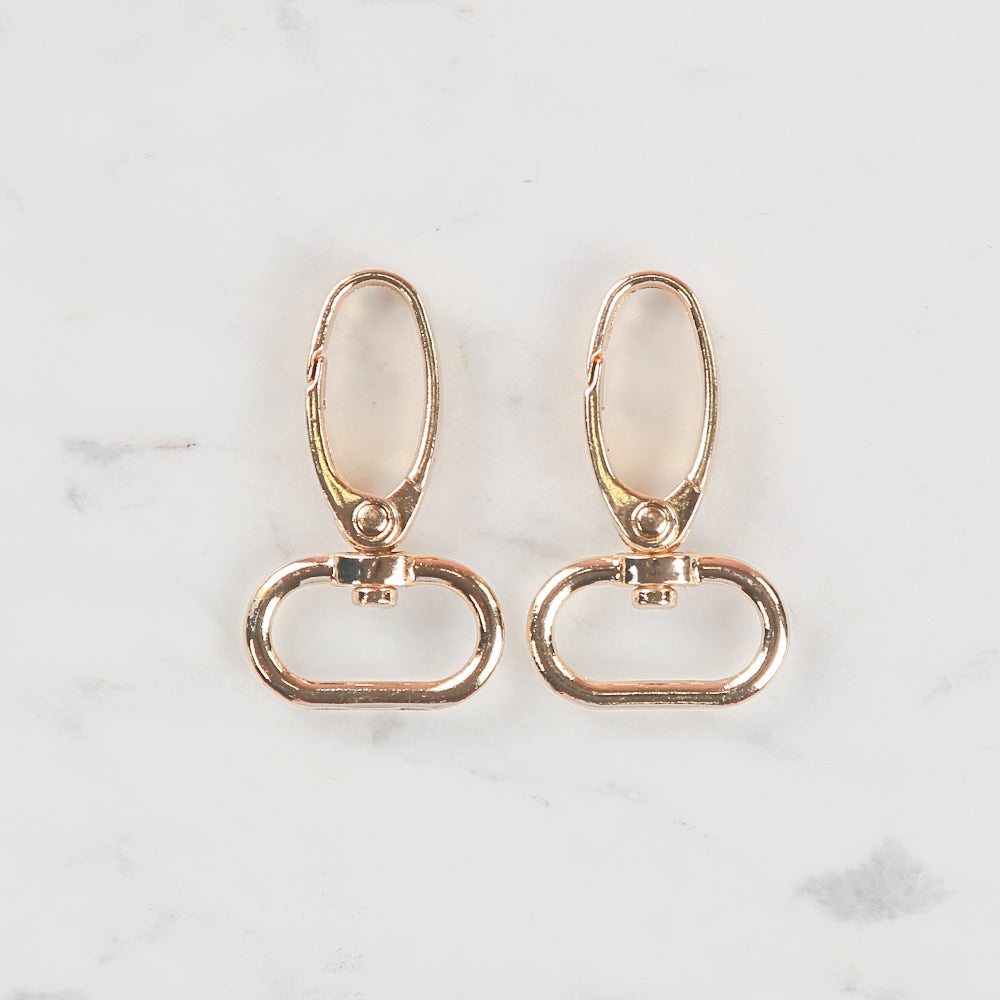 Loren 2-Pack 2.5cm x 4cm Macrame Keychain Gold