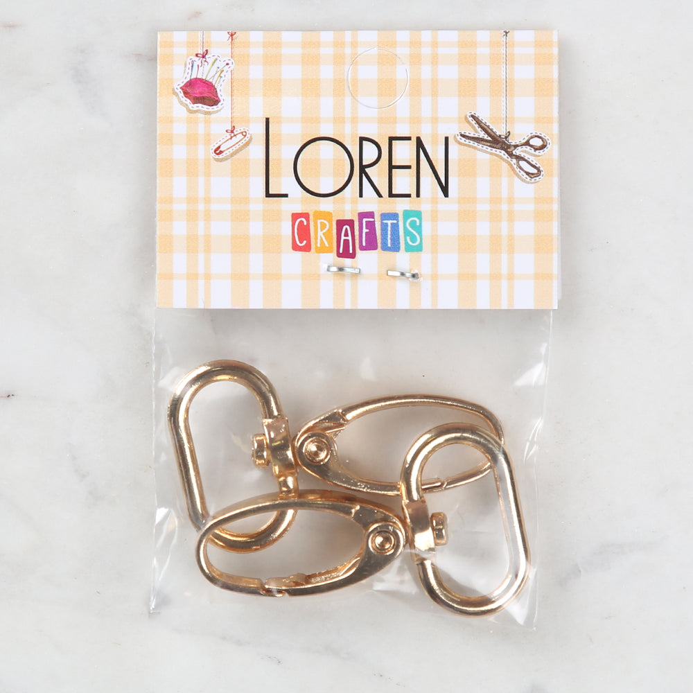 Loren 2-Pack 2.5cm x 4cm Macrame Keychain Gold