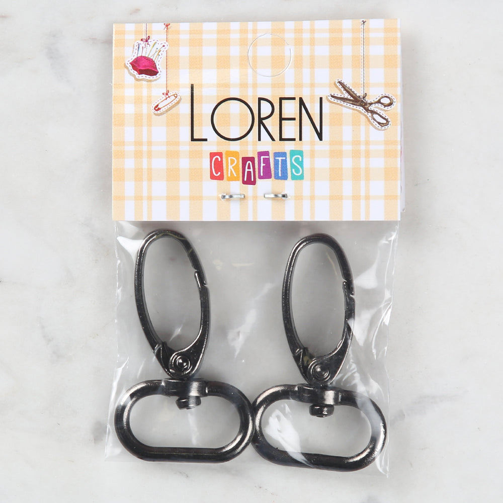 Loren 2-Pack 2.5cm x 4cm Macrame Keychain - Smoked