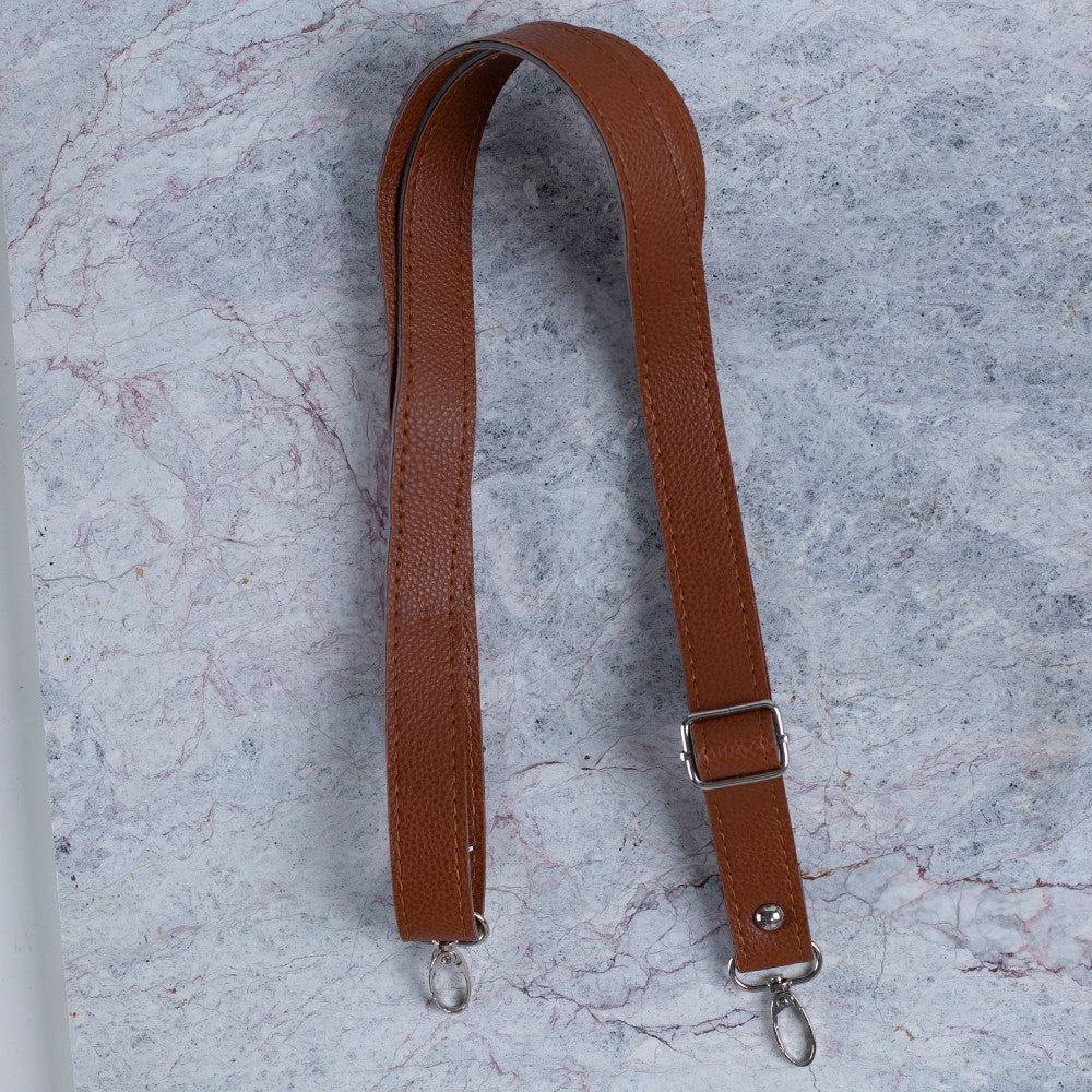 Loren Leather Bag Handle, Brown