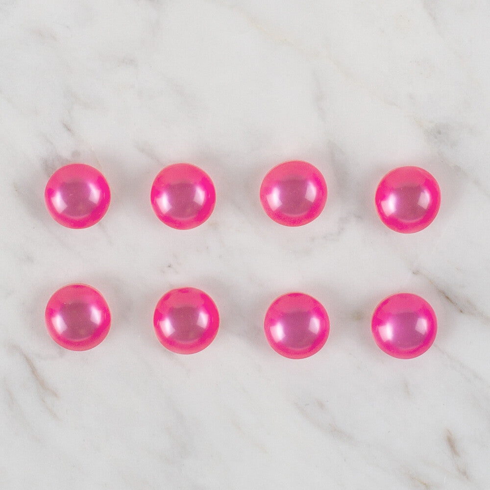 Loren Crafts 8 Pack Button, Dark Pink - 51
