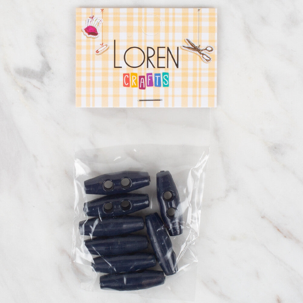 Loren Crafts 8 Pack Shepherd Button, Blue - 104