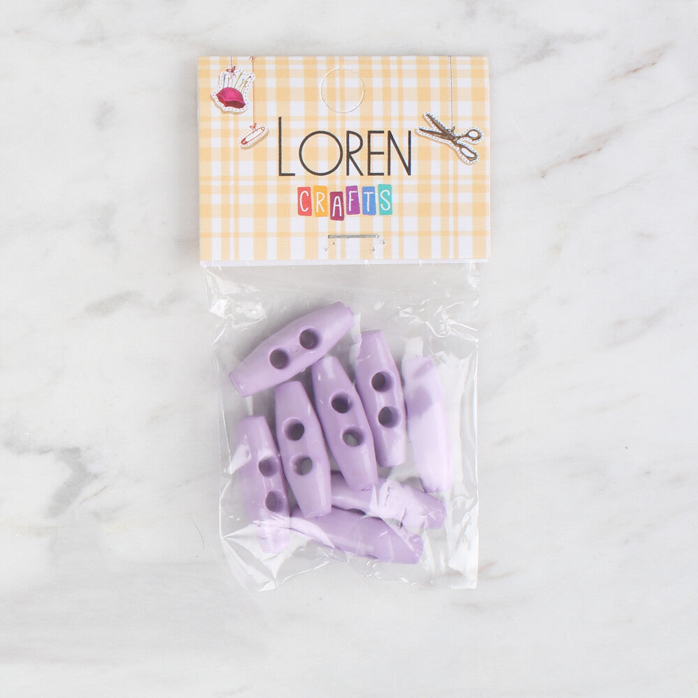 Loren Crafts 8 Pack Shepherd Button, Lilac - 107