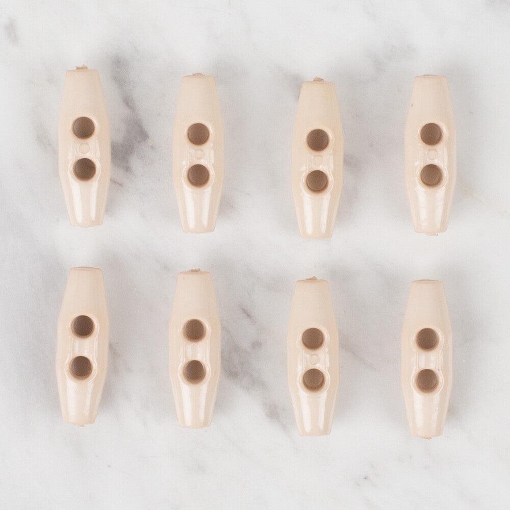 Loren Crafts 8 Pack Shepherd Button, Cream - 114