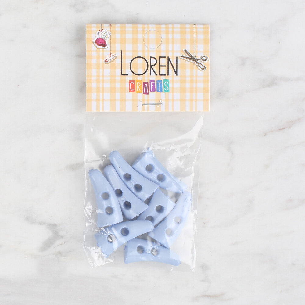 Loren Crafts 8 Pack Shepherd Button, Light Blue - 128