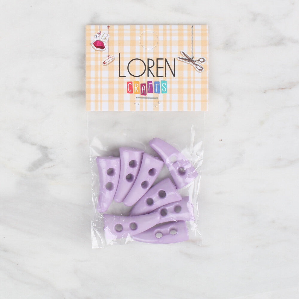 Loren Crafts 8 Pack Shepherd Button, Lilac - 129