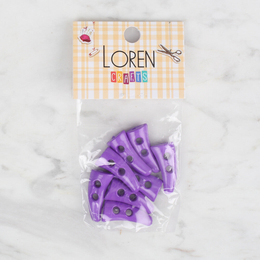 Loren Crafts 8 Pack Shepherd Button, Purple - 130