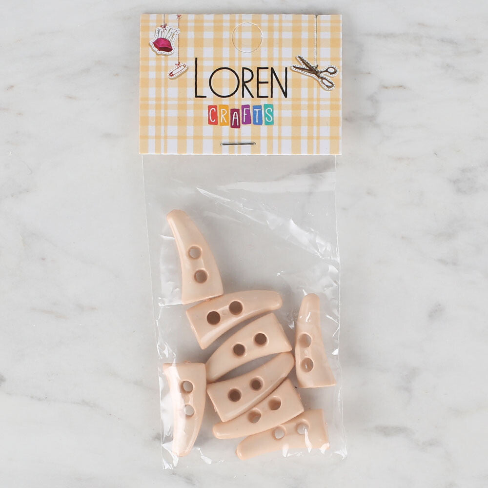 Loren Crafts 8 Pack Shepherd Button, Powder- 135