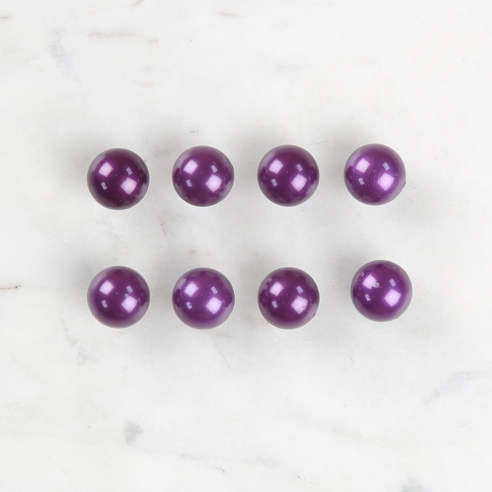 Loren Crafts 8 Pack Button, Purple - 148