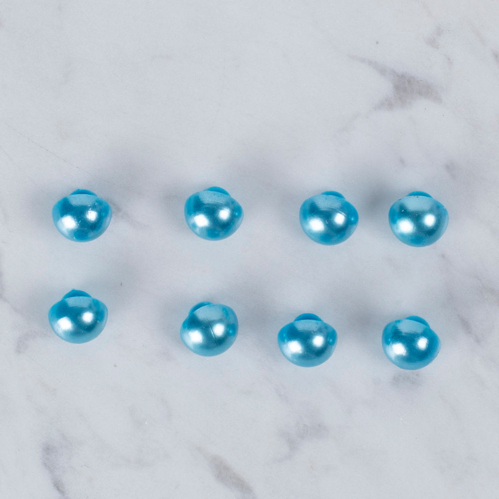 Loren Crafts 8 Pack Button, Turquoise - 154