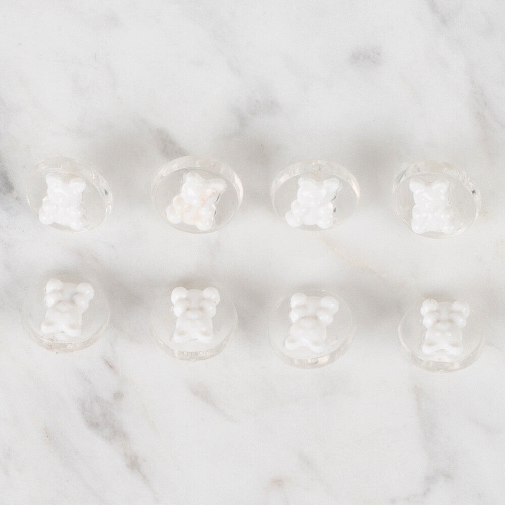 Loren Crafts 8 Pack Bear Button - 279
