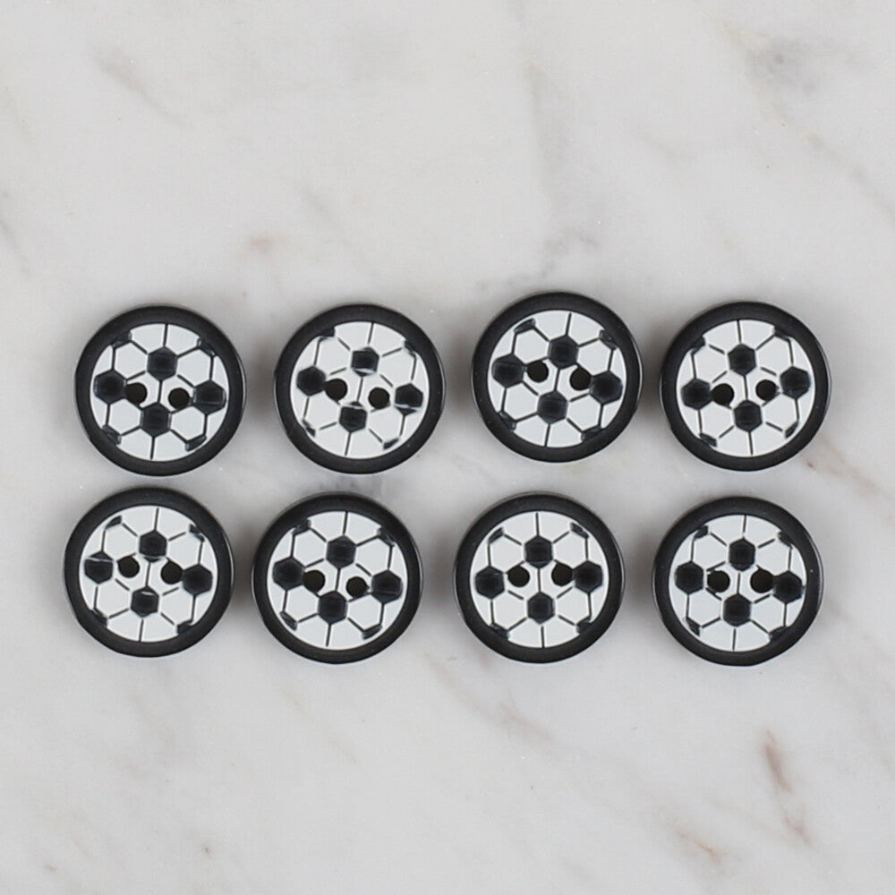 Loren Crafts 8 Pack Soccer Ball Button - 409