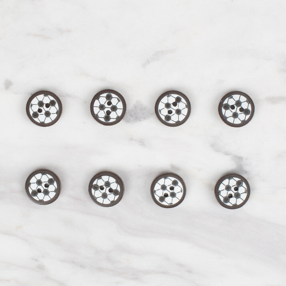 Loren Crafts 8 Pack Soccer Ball Button - 411