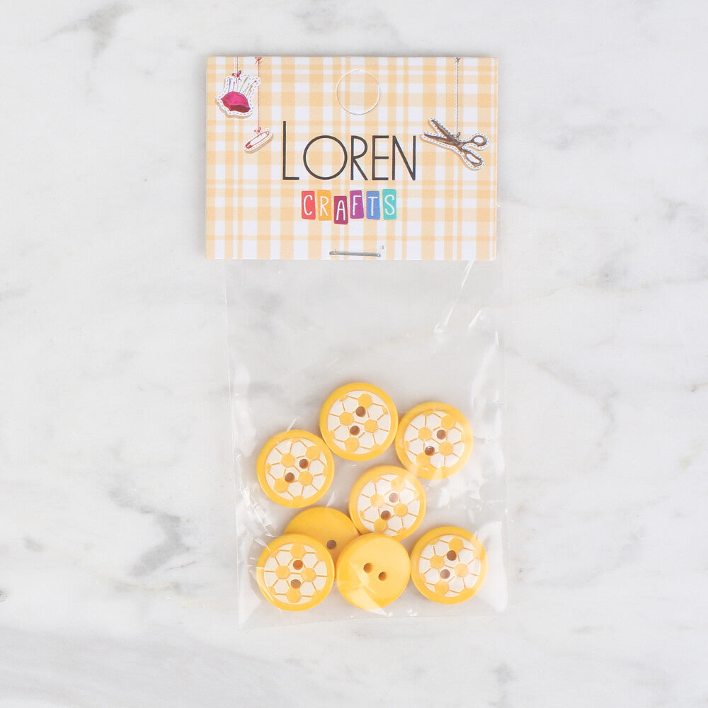 Loren Crafts 8 Pack Soccer Ball Button - 419