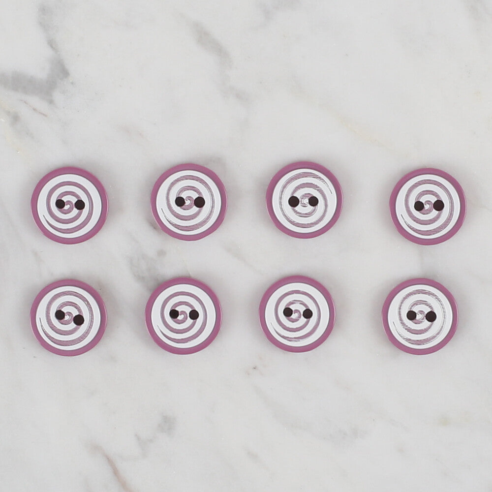 Loren Crafts 8 Pack Round Button, Cherry Red - 449