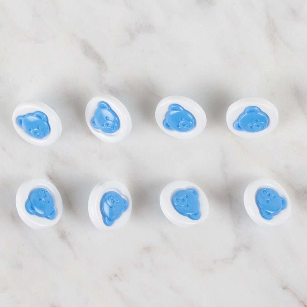 Loren Crafts 8 Pack Teddy Bear Button - 623