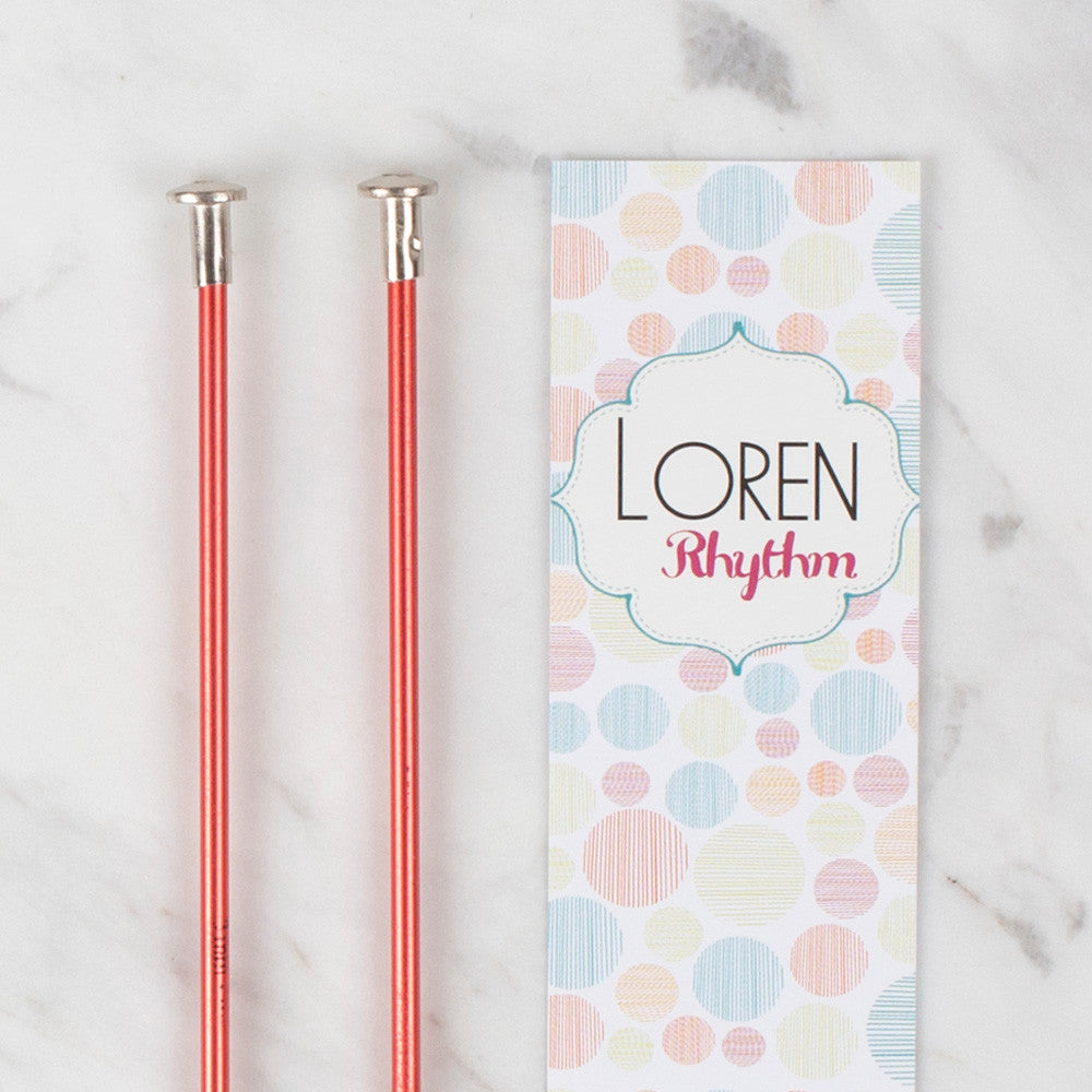 Loren Rythm Knitting Needle, Metal, 3mm, Red