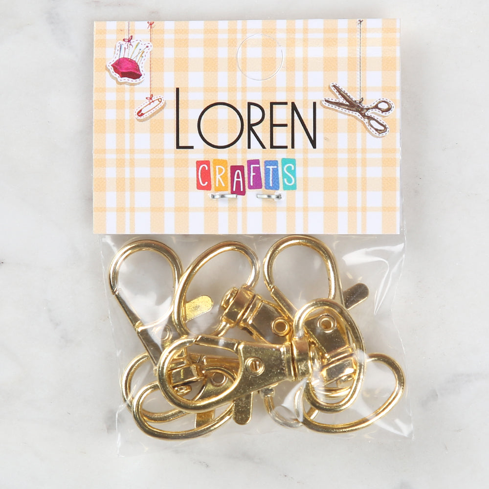 Loren Gold Clip for Keyholders in 5 \ 1,5 cm