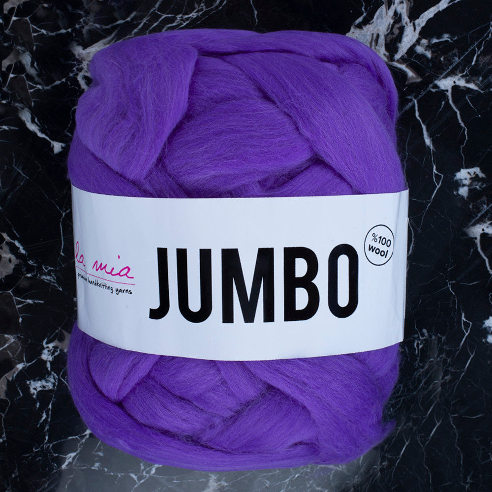 La Mia Jumbo Merino Wool, Dark Purple - J10