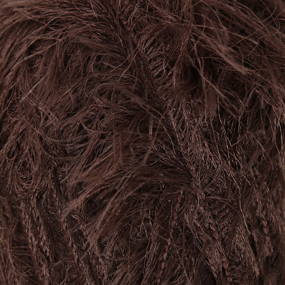 Loren Luna Eyelash Yarn, Brown - R035