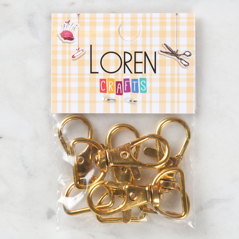 Loren Dark Gold Clip for Keyholders in 5 \ 1.5 cm