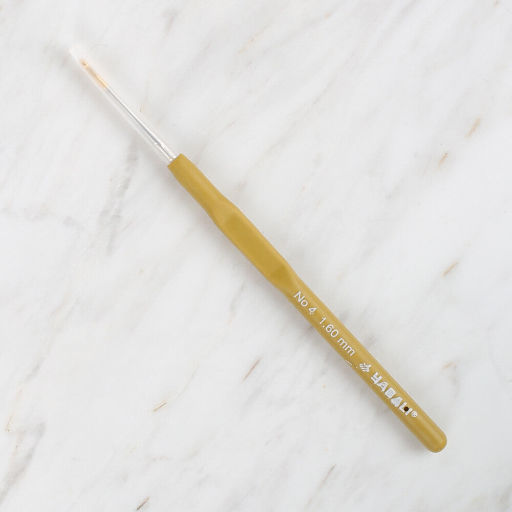 Yabalı Golden Tip Elastic Handle No. 4 1.60mm Crochet Hook, Yellow