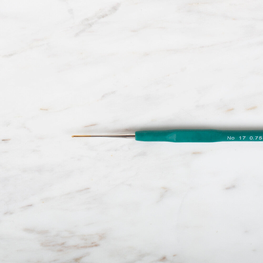 Yabalı Golden Tip Elastic Handle No. 17 0.75mm Crochet Hook, Green