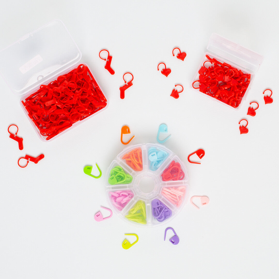 Loren 50 pcs Heart Shaped Stitch Markers