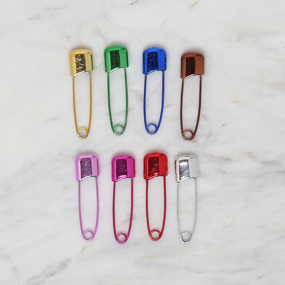 Loren 10 pcs Medium Size Colored Safety Pins