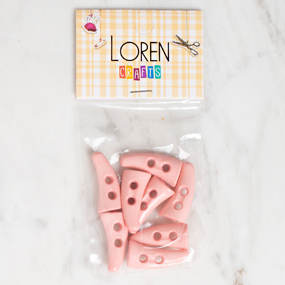 Loren Crafts 8 Pack Shepherd Button, Pink - 0137