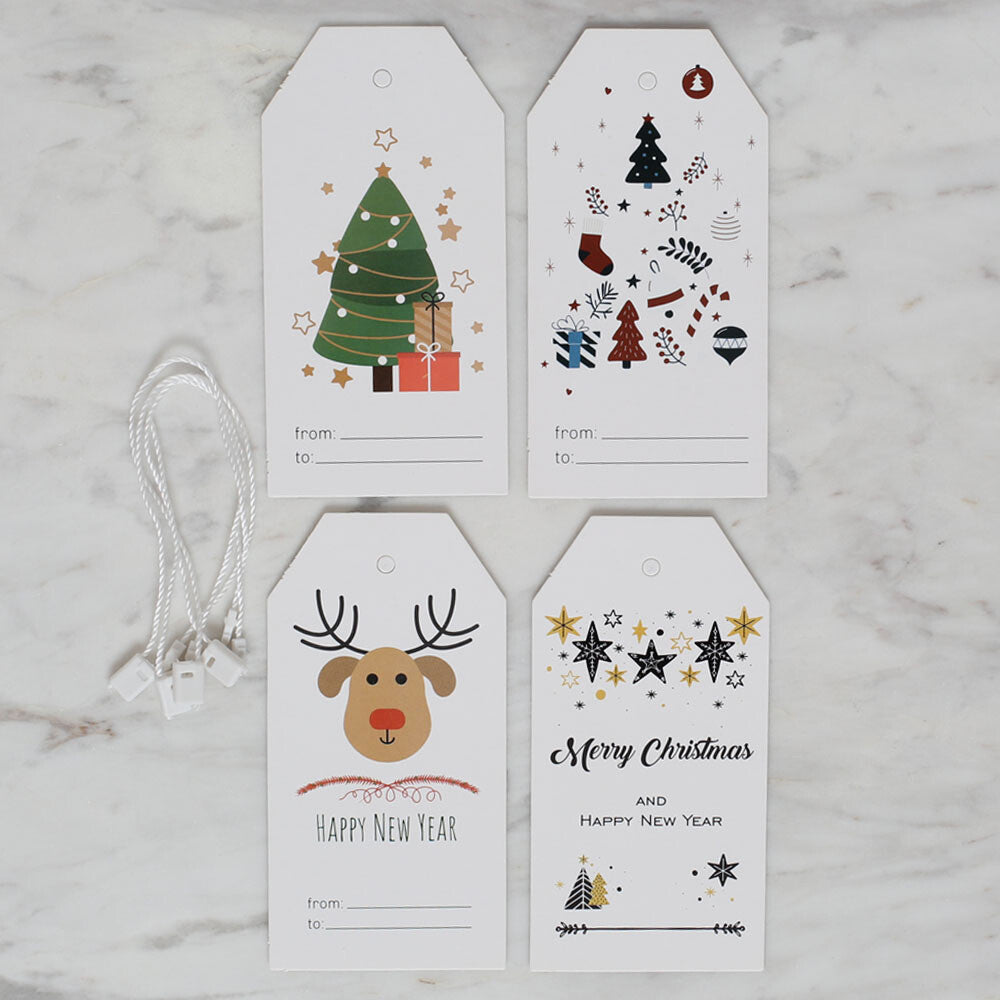 Loren Crafts 4 pcs Happy New Year Card