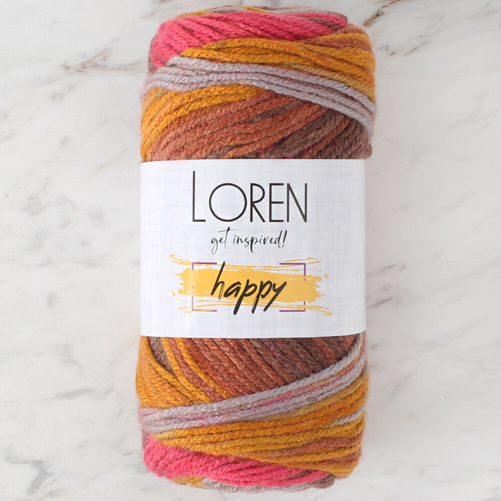 Loren Happy Knitting Yarn, Variegated - RH012