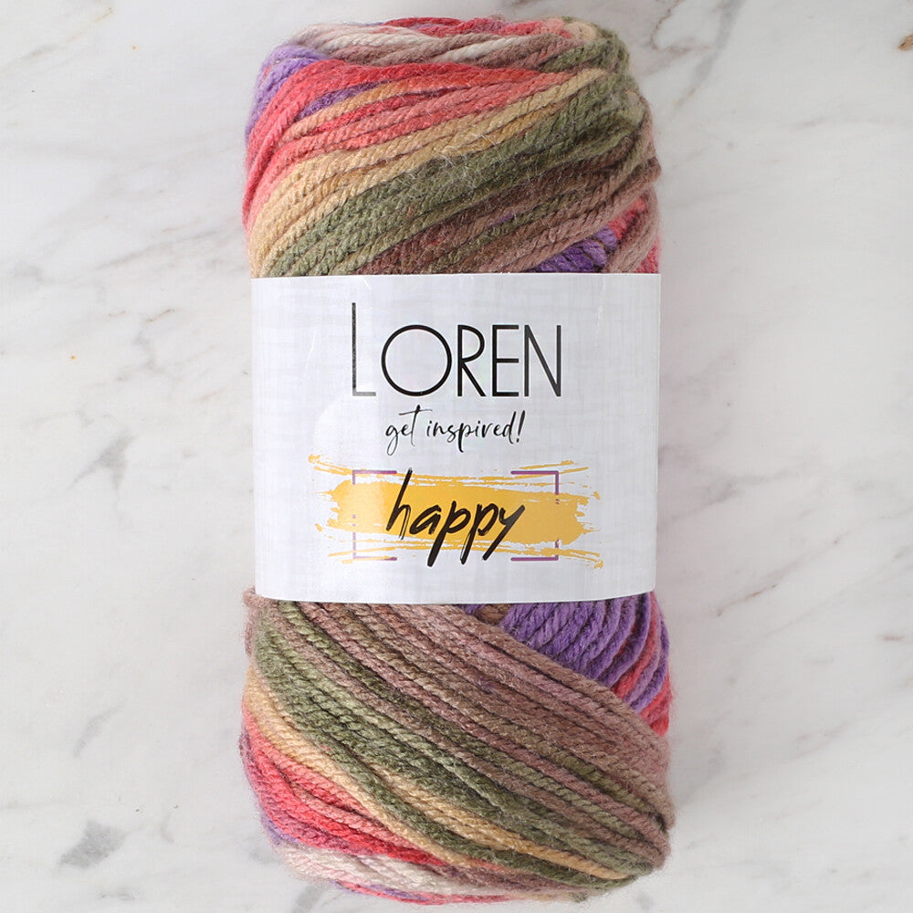 Loren Happy Knitting Yarn, Variegated - RH014