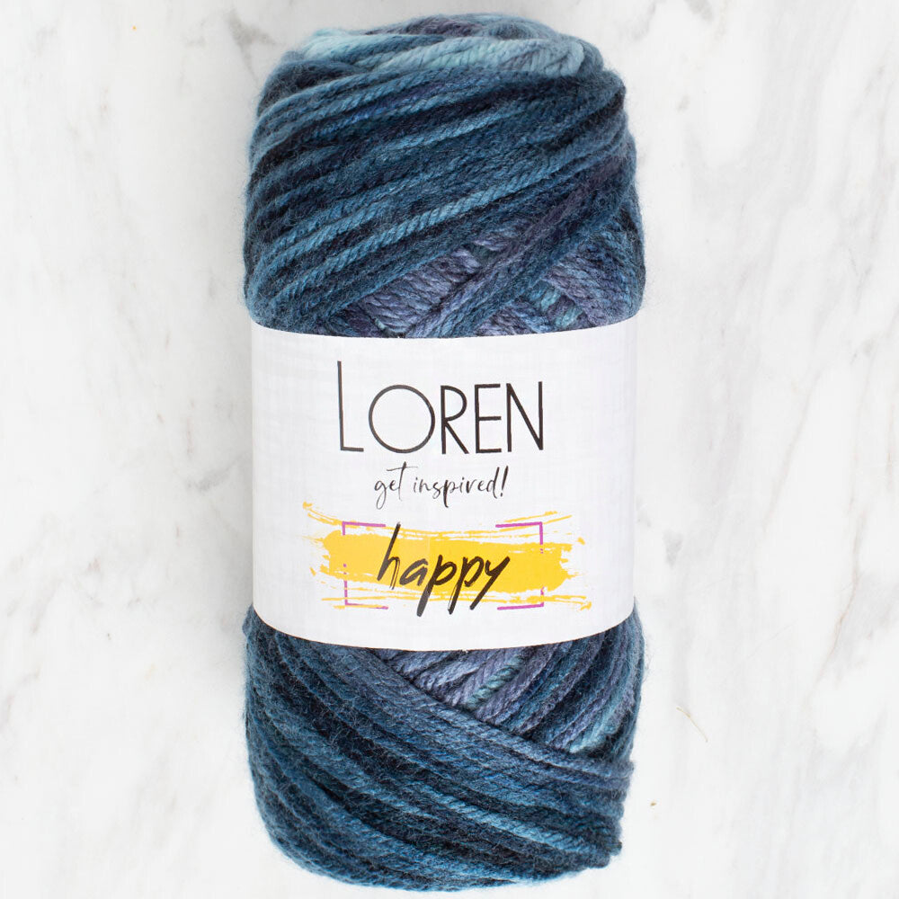 Loren Happy Knitting Yarn, Variegated - RH016