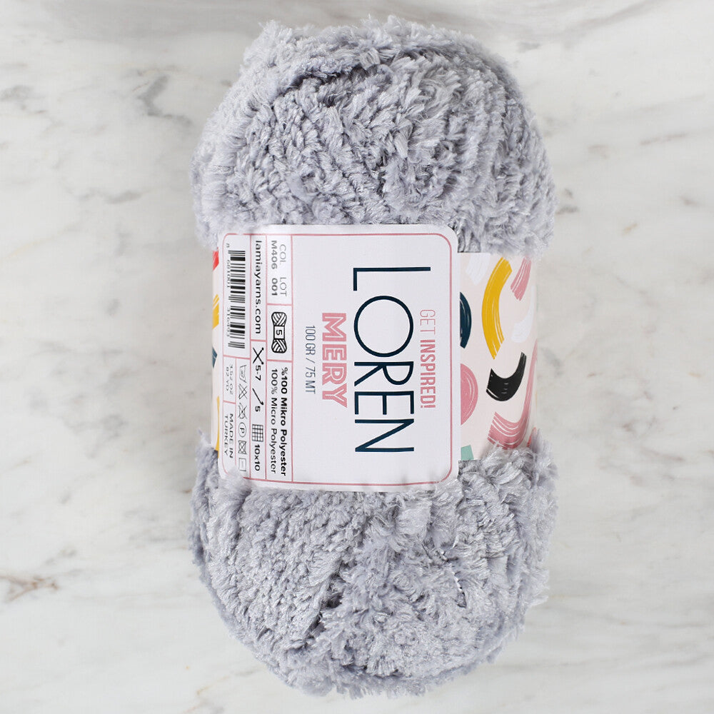 Loren Mery Yarn, Light Grey - M406