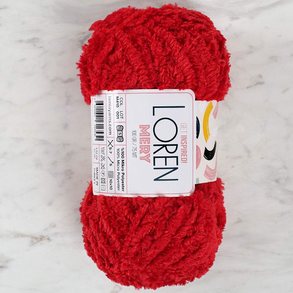 Loren Mery Yarn, Red - M410