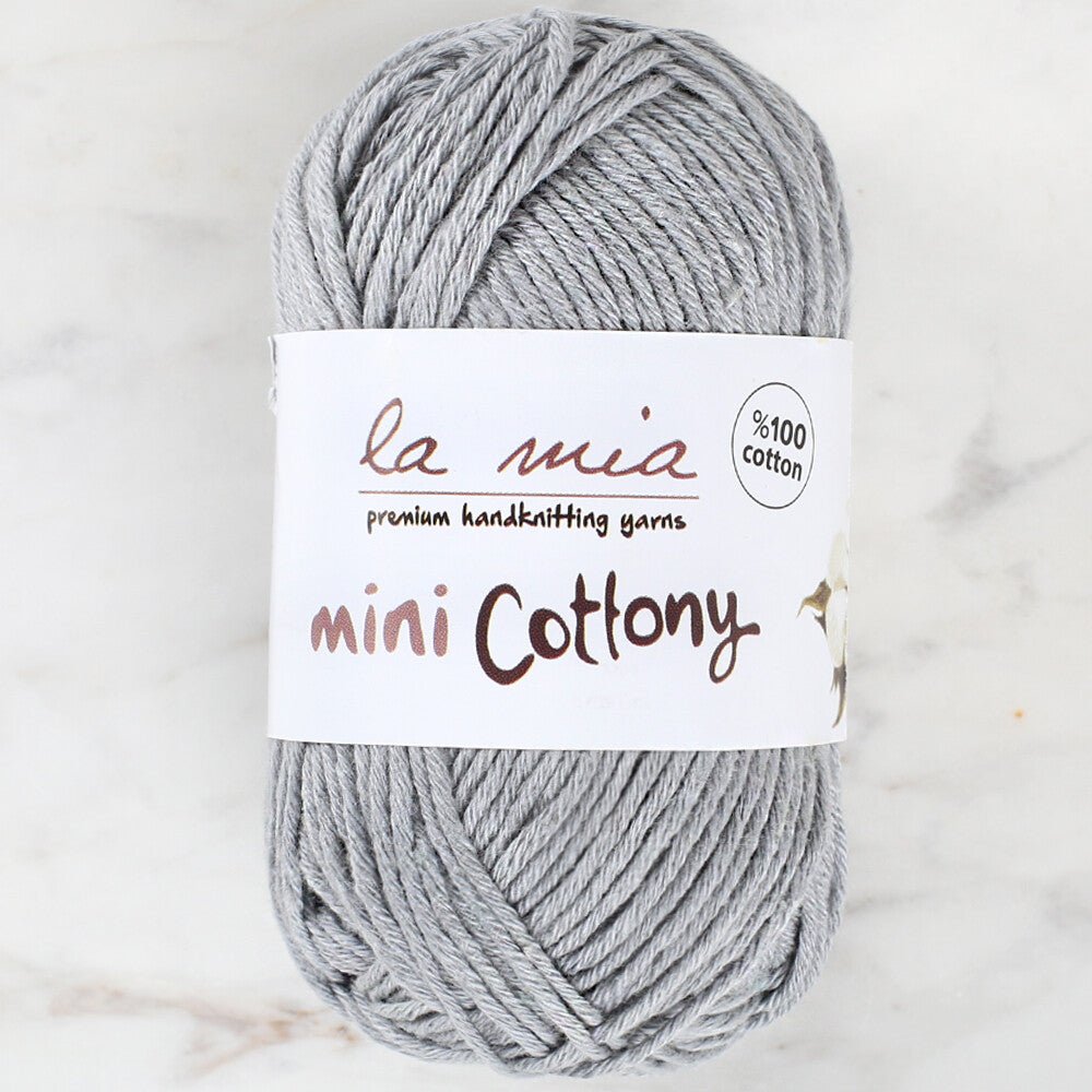 La Mia Mini Cottony 25 g Baby Yarn, Grey - L020