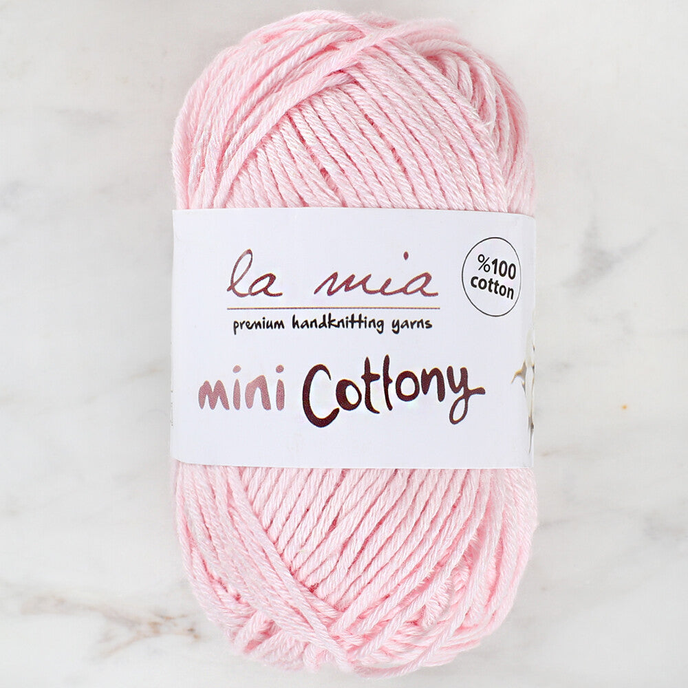 La Mia Mini Cottony 25 g Baby Yarn, Pink - L013