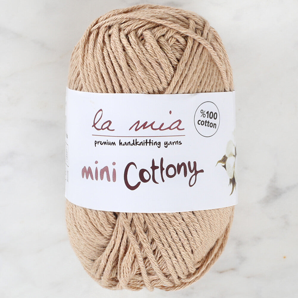 La Mia Mini Cottony 25 g Baby Yarn, Beige - L004