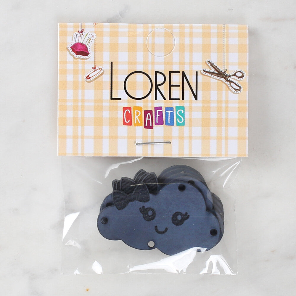 Loren Crafts 5 Pcs Patterned Leather Badge - 1572