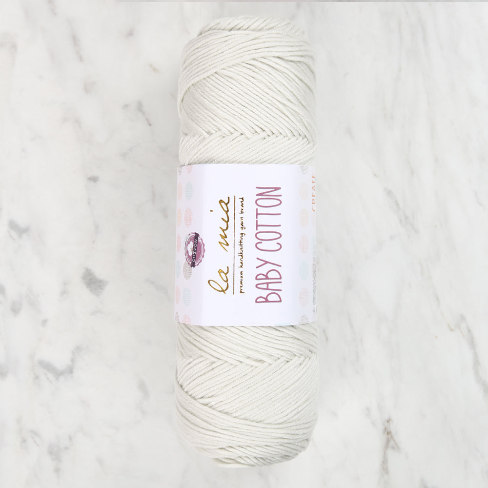 La Mia Baby Cotton Yarn, Light Cream - L050