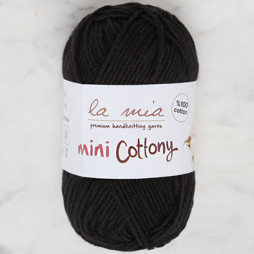 La Mia Mini Cottony 25 g Baby Yarn Black - L021